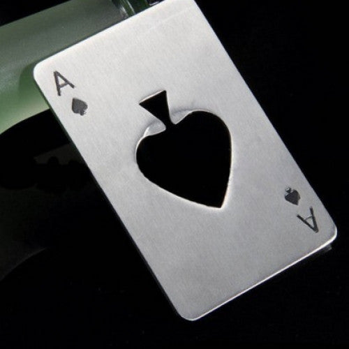 Stylish Poker Playing Card Ace of Spades Bar Tool Soda Beer Bottle Cap Opener