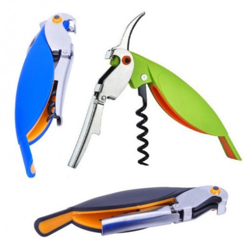 Stainless Steel Corkscrew Tools Parrot Bottle Opener Whit Hippocampal Knife