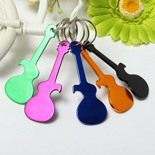 Guitar Shape Metal Alloy Keychain Bottle Wine Opener